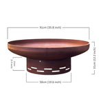 Heavy-Duty Pre-Rusted Metal Corten Steel Round Firepit