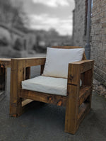 Solid Wood Garden Chair/Lounger Half set