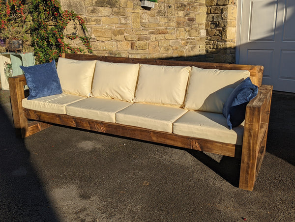 Solid Wood Garden Sofa 4 seat