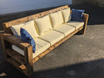 Solid Wood Garden Sofa 4 seat