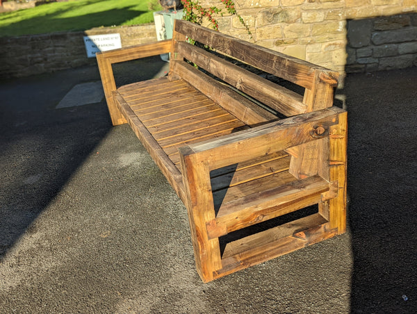 Solid Wood Garden Sofa 4 seat