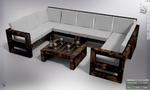 Solid Wood Garden Sofa Patio set Extra Large