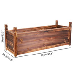 Wooden Raised Flower Bed Indoor Outdoor Vegetable Herb Planter Pot Garden Bed Flower Display - Elite Outdoor Living