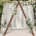 10.2FT Tall Rustic Triangle Wedding Arch Thicken Wooden Backdrop Stand Frame for Garden Wedding Ceremony Decorations - Elite Outdoor Living