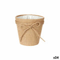 Planter Lasso 12,5 x 12 x 12,5 cm Brown Rope Plastic 14 x 12,5 x 14 cm (24 Units)