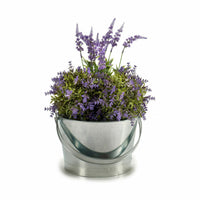 Plant pot Bucket Silver Zinc 25 x 30 x 26,5 cm (12 Units)