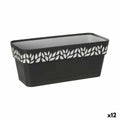 Self-watering planter Stefanplast Cloe Anthracite Plastic 13,3 x 12,3 x 29,3 cm (12 Units)