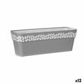 Self-watering planter Stefanplast Cloe Grey Plastic 49,5 x 17 x 19 cm (12 Units)