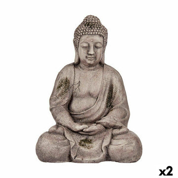 Decorative Garden Figure Buddha Polyresin 23 x 42 x 30 cm (2 Units)