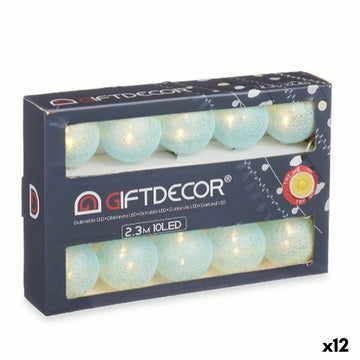 Wreath of LED Lights Ball Blue 2,3 m (12 Units)