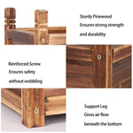 Wooden Raised Flower Bed Indoor Outdoor Vegetable Herb Planter Pot Garden Bed Flower Display - Elite Outdoor Living