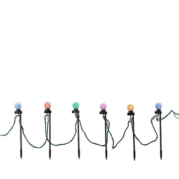 Set of LED garden stakes Lumineo Multicolour 6 W 14,5 m Soft green 20 Units