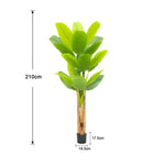 Artificial Banana Leaf Plant with Triple Stalks,Faux Banana Silk Tree,Tropical Fake Leaves Plants Indoor for Home Office - Elite Outdoor Living