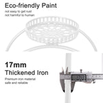 6 Potted Metal Plant Stand Garden Cart Flower Pots Rack Holder Display Shelf with Wheels for Patio Porch Balcony Decoration - Elite Outdoor Living