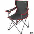 Foldable Camping Chair Aktive Dark grey 45 x 82 x 47 cm (4 Units)