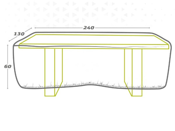 Protective Case Aktive Tables 240 x 60 x 130 cm (6 Units)