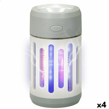 2-in-1 Rechargeable Mosquito Repellent Lamp with LED Aktive 7 x 13 x 7 cm (4 Units)
