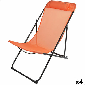 Foldable hammock Aktive Orange 52 x 87 x 77 cm (4 Units)