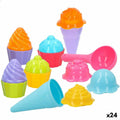 Beach toys set Colorbaby 15 Pieces Moulds Ice cream Cupcake (24 Units)