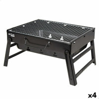 Barbecue Portable Aktive Rectangular Black Steel 40 x 20 x 28 cm