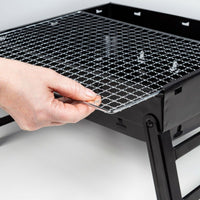 Barbecue Portable Aktive Rectangular Black Steel 40 x 20 x 28 cm