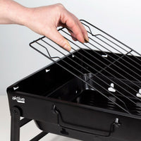 Barbecue Portable Aktive Rectangular Black Steel 40 x 20 x 28 cm