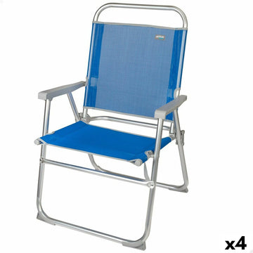 Beach Chair Aktive Gomera Blue 48 x 88 x 50 cm Aluminium Foldable (4 Units)