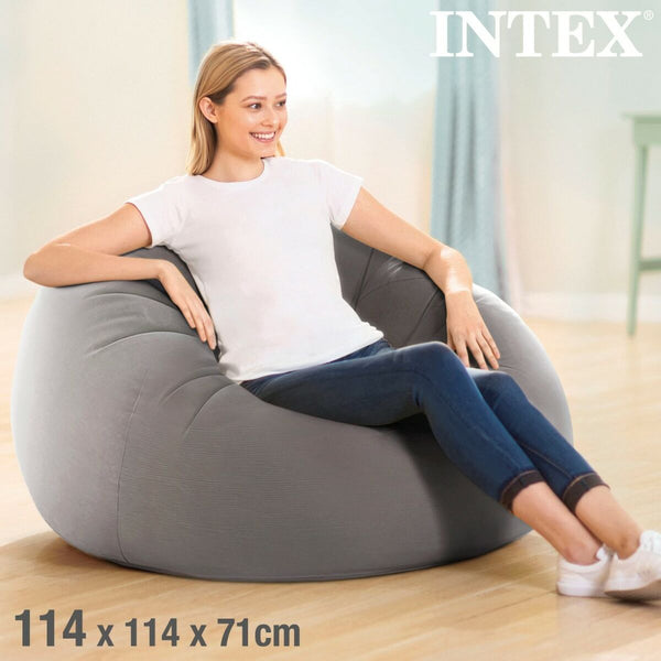 Inflatable Armchair Intex Grey 107 x 69 x 104 cm (6 Units)
