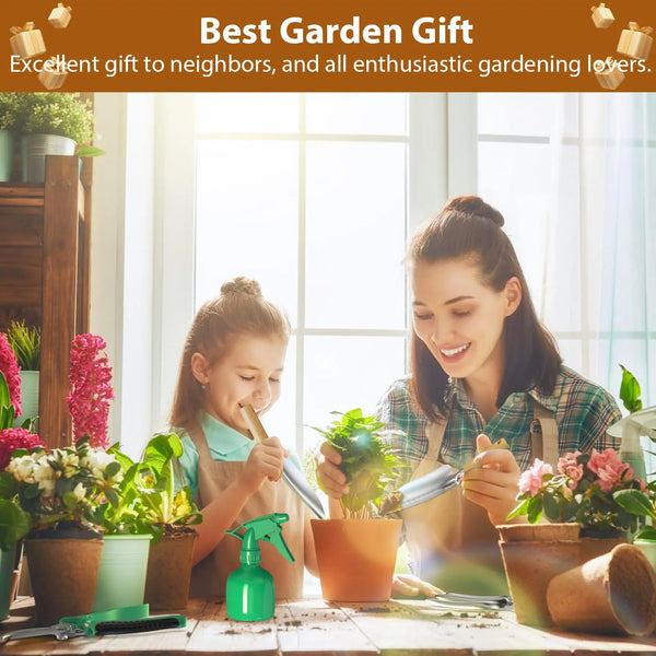 9 Piece Garden Weeding Tools Stainless Steel Gardening Tool Set with Wooden Handle, Weeder - Elite Outdoor Living