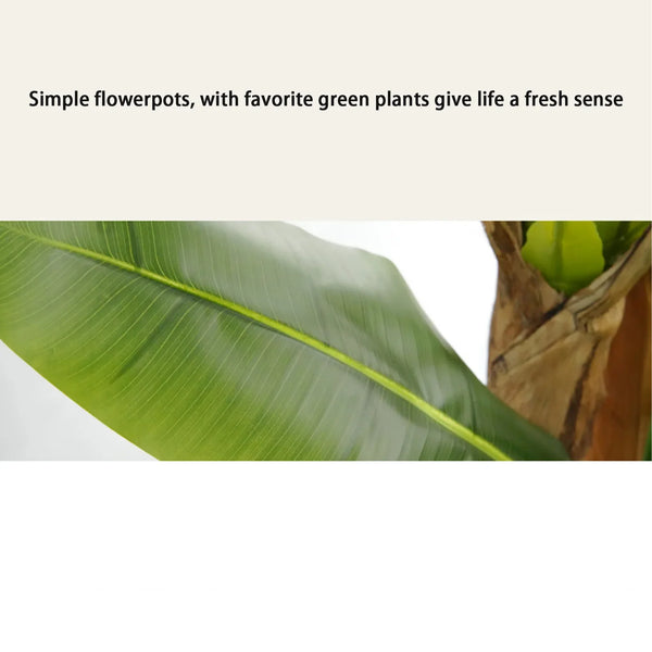 Artificial Banana Leaf Plant with Triple Stalks,Faux Banana Silk Tree,Tropical Fake Leaves Plants Indoor for Home Office - Elite Outdoor Living