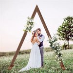 10.2FT Tall Rustic Triangle Wedding Arch Thicken Wooden Backdrop Stand Frame for Garden Wedding Ceremony Decorations - Elite Outdoor Living
