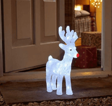 LED Inlit Stag Acrylic Christmas Decoration