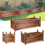 Wooden Raised Flower Bed Indoor Outdoor Vegetable Herb Planter Pot Garden Bed Flower Display - Elite Outdoor Living