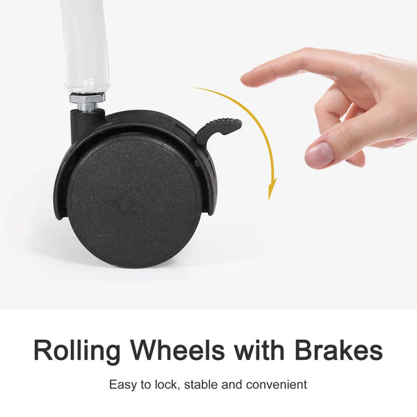 6 Potted Metal Plant Stand Garden Cart Flower Pots Rack Holder Display Shelf with Wheels for Patio Porch Balcony Decoration - Elite Outdoor Living