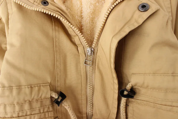 Winter Kids Clothes Plus Velvet Thicken Warm Jacket for Girls Casual Zipper Boys Outerwear Solid Versatile Children's Clothing