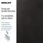 IDEALIST Lite Contemporary Trough Garden Planter, Light Concrete Outdoor Plant Pot H30 L65 W19 cm, 37L - Elite Outdoor Living