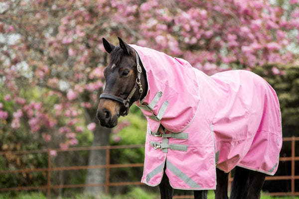 0g Detachable Neck Turnout Rug - Baby Pink