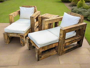 Solid Wood Garden Chair/Lounger Full Set