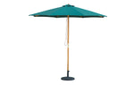 Bali Hunter Green Wooden Parasol 2.85m - Elite Outdoor Living