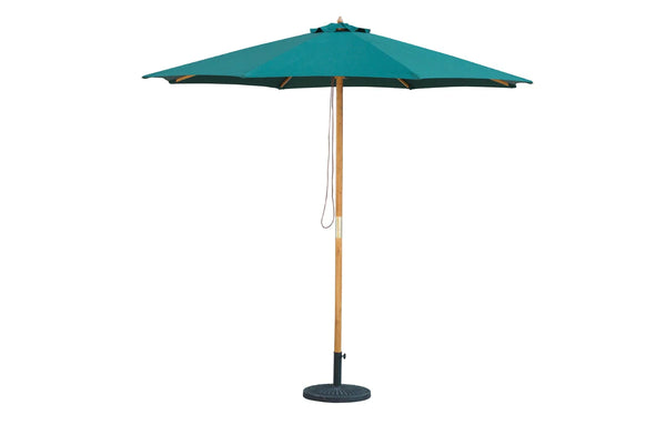 Bali Hunter Green Wooden Parasol 2.85m - Elite Outdoor Living