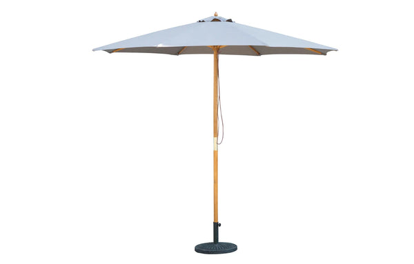 Bali Grey Wooden Parasol 2.85m - Elite Outdoor Living