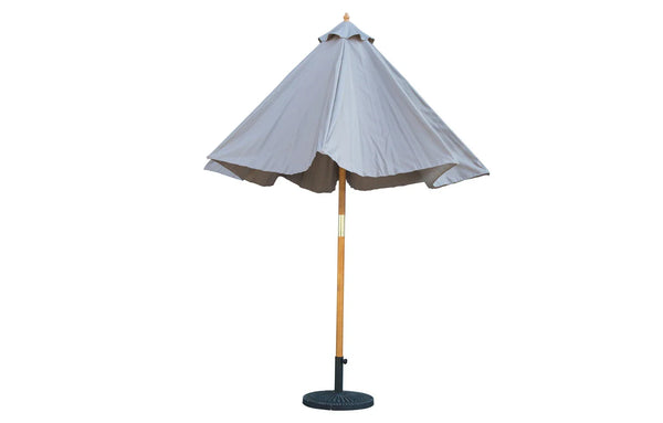 Bali Grey Wooden Parasol 2.85m - Elite Outdoor Living
