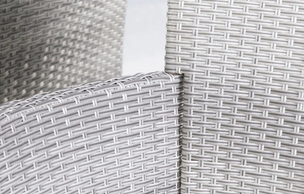 Bridgetown 4 Seater Round Rattan and Polywood Grey Garden Dining Set 120cm - Elite Outdoor Living