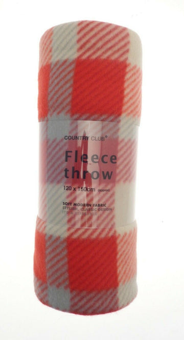 Tartan Warm Fleece Throw Winter Blanket Highland Plaid Traditional 