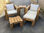 Solid Wood Garden Chair/Lounger Full Set