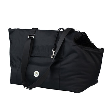 Soho Poms Black Rainy Bear Pet Carrier - Ideal for Dogs & Cats