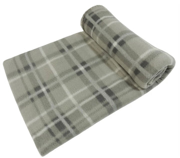 Large Tartan Fleece Throw Warm Blanket Sofa Bed Soft Fabric 120x150cm